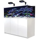 Red Sea REEFER 525 Deluxe (G2 - Modelljahr 2022) 2 x ReefLed 160 Meerwasseraquarium mit Unterschrank weiß