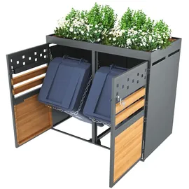 MC Star Mülltonnenbox 2er 120-240 Liter anthrazit