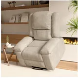 PXloue Massagesessel TV-Sessel Elektrisch Massage Relaxsessel Schlafsessel Fernsehsessel (inkl. Aufstehhilfe und Fernbedienung), mit Liegefunktion Massagefunktion und Wärmefunktion, bis 150 kg braun
