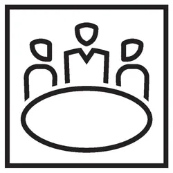 Aufkleber I Türschild Piktogramm Konferenzraum, Folie, selbstklebend, 150x150mm