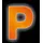 CONACORD Klebebuchstabe P Reflektierend 8 cm Orange