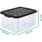 Novatool Novaliv Aufbewahrungsboxen 2x45 L + 2x15 L + 4x5 L 8-tlg. anthrazit