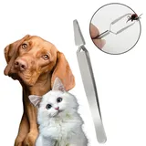 Zeckenpinzette Zeckenzange Hund & Katze Pinzette zum Entfernen von Zecken und Fl