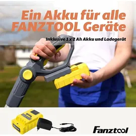 FANZTOOL Akku Teleskop Heckenschere inkl. 1 x 2,0 Ah