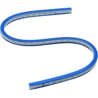 FAMEX Shinwa 74845 Kurven-Lineal mit Skala, flexibel, 40 cm