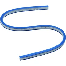 FAMEX Shinwa 74845 Kurven-Lineal mit Skala, flexibel, 40 cm