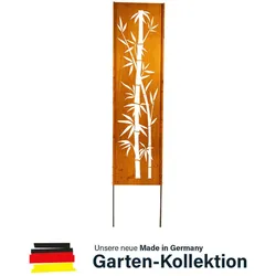 HOME DELUXE - Rost Sichtschutz - AURELIA - 230 x 50 x 1,5 cm, wetterbeständig, edle Rostoptik I Gartenstecker Rostschild Sichtschutz Deko aus Rost