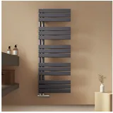 EMKE Emke, Handtuchhalter + Handtuchhaken, Badheizkörper Handtuchhalter Handtuchwärmer 130x50cm Anthrazit 661w