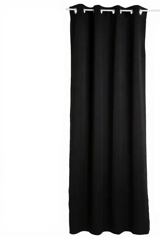 Schwarze Verdunkelungsvorhänge 135x240cm (Set von 2) 2er-Pack - Schwarz