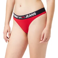 Tommy Hilfiger Damen String Tanga, Rot (Primary Red), L - L