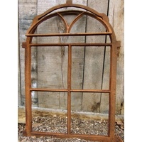 Antikas Fenster Eisenfenster klappbares Stallfenster, Fenster Oberlicht zum Klappen braun