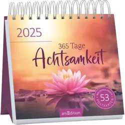 ARSEDITION 13277 Postkartenkalender 365 Tage Achtsamkeit 2025