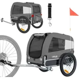 Tiggo VS Pet M Hundefahrradanhänger Hundeanhänger Hundetransporter Fahrradanhänger - Grau
