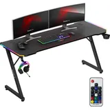 huzaro Hero 4.8 RGB Gaming-Tisch Schwarz PC