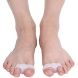 Silikon Zehentrenner aus Weichem Gel Zur Hallux-Valgus-Therapie, Vorbeugung von Schmerzen und Entspannung der Füße, Zwei Zehen, Bunion Korrektur für Bunion und Overlap Toe(Weiß)