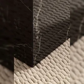 FineBuy Couchtisch FineBuy Sofatisch MONOBLOC 2er Set Hochglanz Marmor Optik Dreieckig