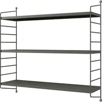 [en.casa] Modulares Wandregal Hängeregal 3er Set 0 x 0 x 0 cm Anthrazitgrau