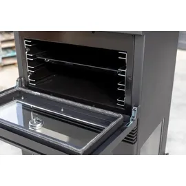 Teba TKS 15 Stahl Schwarz/Abdeckplatte Glas