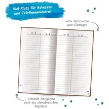 Trötsch Verlag Trötsch Adressbuch Soft Touch Slim Braun