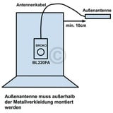 BROKO BL 220FRX v2 Funk-Empfänger mit Außenantenne | Steckdosenversion | DIBt zugelassen