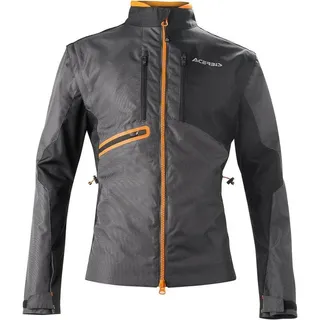 Acerbis Enduro-One, Textiljacke - Schwarz/Neon-Orange - L