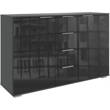WIMEX Kombikommode 130 x 83 x 40,5 cm Grau / Schwarz