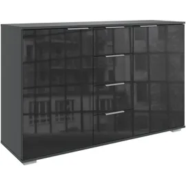 WIMEX Kombikommode 130 x 83 x 40,5 cm Grau / Schwarz