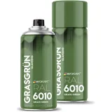 MICROTEC® Sprühlack | 400ml | hochwertiges Acryllackspray | matt oder glänzend | Sprühfarben für Metall, Holz, Kunststoff u.v.m. | große Farbauswahl (Grasgrün glänzend - RAL 6010)