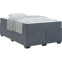 VidaXL Bettrahmen mit Matratze Dunkelgrau 120 x 190 cm