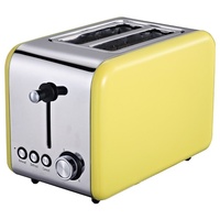 2 Scheiben Toaster mit Brötchenaufsatz Retro Gelb Michelino