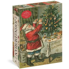 Workman John Derian Paper Goods: Santa Trims the Tree 1,000-Piece Puzzle