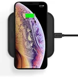 Zen Zens Aluminium Series Single + USB-C Ladegerät 18W 1x 10W Qi schwarz