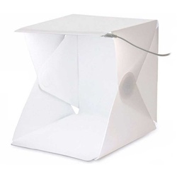 ayex Softbox Mini-Fotowürfel Lichtzelt weiß mit LEDs 22 x 24 x 24cm