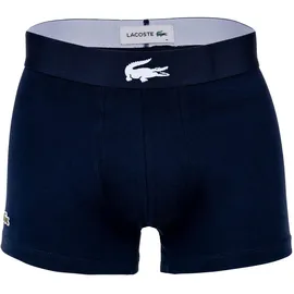 Lacoste Herren Boxershorts, 3er Pack - Classique Lacoste, Trunks, Big Croc Print, Casual, Cotton Stretch Grün/Dunkelblau/Weiß M