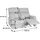 MCW Kinosessel 134 x 105 x 170 cm grau 2 St.