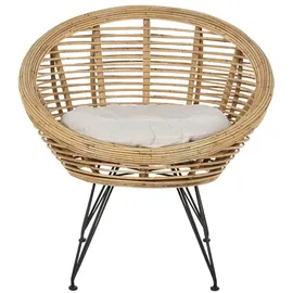 Beliani Lounge Set 4-tlg. Beige/Schwarz