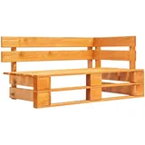 vidaXL Outdoor-Eckbank Paletten Holz Honigbraun