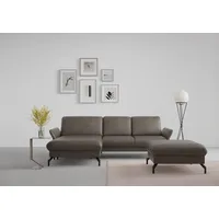 sit&more Ecksofa Fashion L-Form, wahlweise mit Kopfteilverstellung und Vorziehsitz, motorisch braun