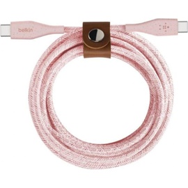 Belkin BoostCharge USB-C to USB-C Cable with Strap 1.2m Pink