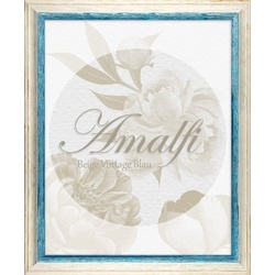 BIRAPA Einzelrahmen Bilderrahmen Amalfi, (1 Stück), 20×28 cm, Blau Weiß Vintage, Holz blau|weiß 20 cm x 28 cm