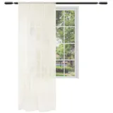 Woltu WOLTU® Gardinen transparent mit Kräuselband Vorhang Leinenoptik Halbtransparent Voile Fensterschal Dekoschal Wohnzimmer Kinderzimmer Schlafzimmer, 140x175 cm Creme (1 Stück)