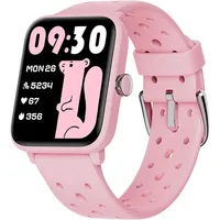 Smartwatch Kinderuhr ohne App und Handy, Fitness Tracker Uhr, Digitale Fitnessuhr mit Schrittzähler, 5ATM Wasserdicht, Schlafmonitor, Alarm - Rosa