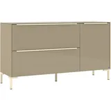 Set One by Musterring Reno Lowboard 137 cm Braun/Glas Holzwerkstoff