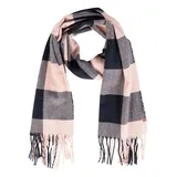 CAMEL ACTIVE Damen Feiner Webschal mit kariertem Muster Dunkelblau,