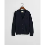 GANT für Damen. 4800201 Strickjacke Classic navy (XXL), Lässig, Baumwolle, Klassisch, Marine