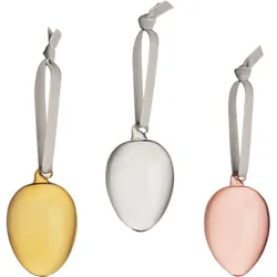 Iittala - Ostereier aus Glas, grau / gelb / rosa (3er-Set)