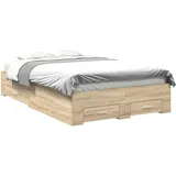 vidaXL Bettrahmen 120 x 190 cm Braun
