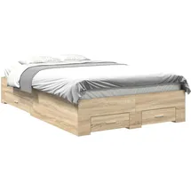 vidaXL Bettrahmen 120 x 190 cm Braun