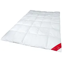 Künsemüller Daunenbettdecke Classic, Füllung: 90% neue canadische Wilddaunen & 10% Federn, Bezug: 100% Baumwolle, 150er Schweizer Mako-Batist aus 100% supergekämmter Baumwolle weiß 200 cm x 200 cm