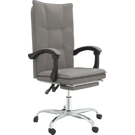 vidaXL Bürostuhl mit Liegefunktion Polyester Taupe